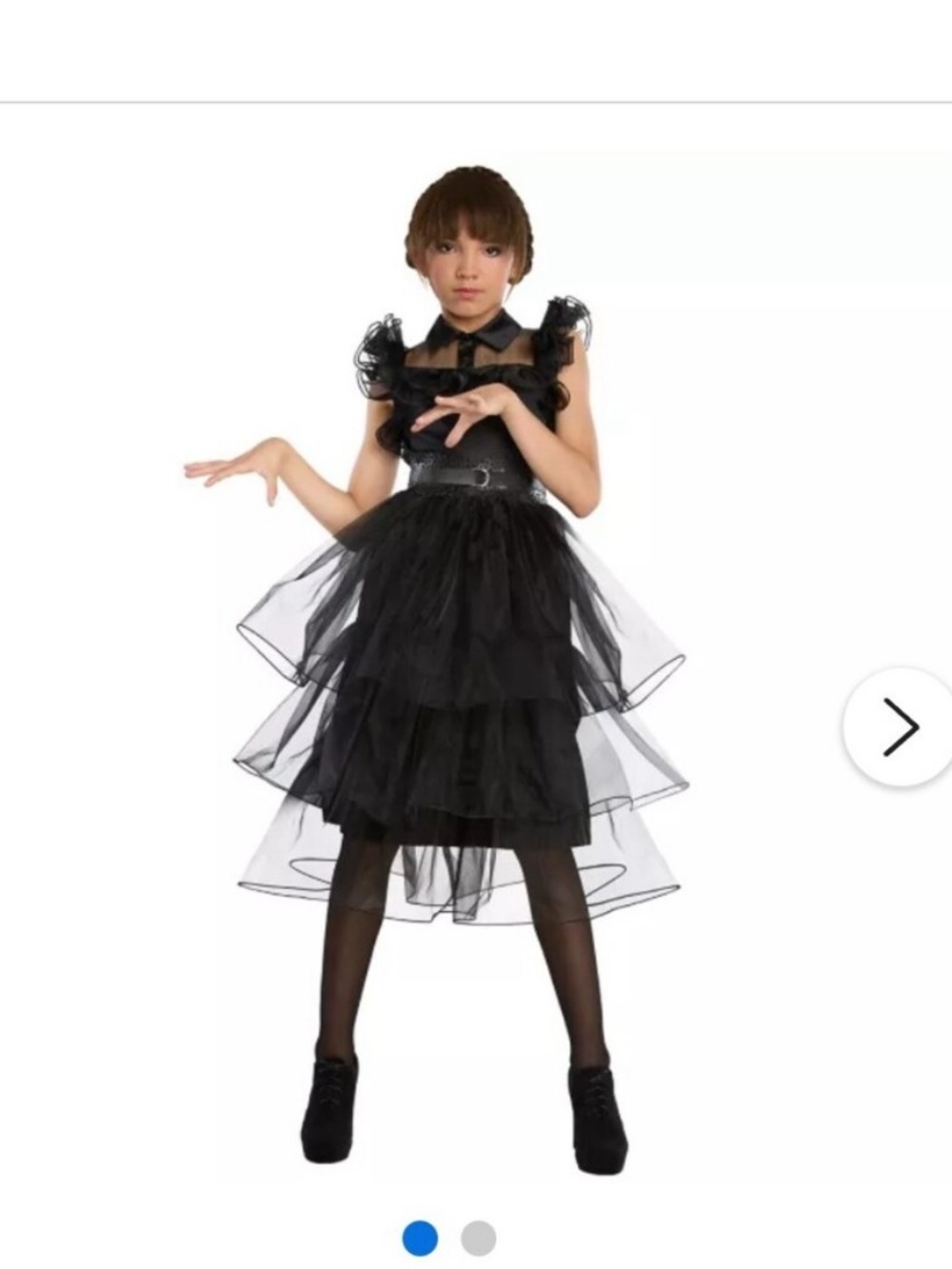 Wednesday Addams Black Girls Costume Dress